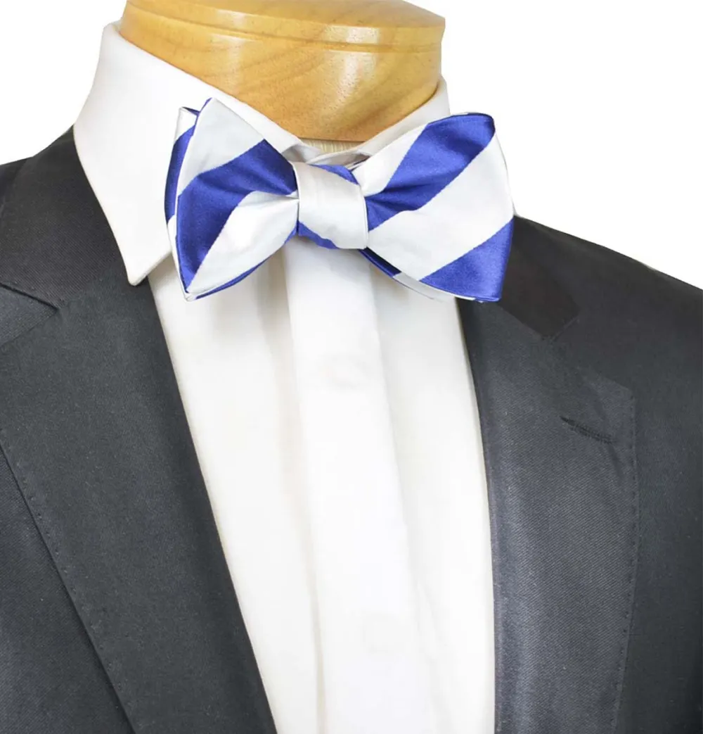 Modernist Striped Silk Bow Tie