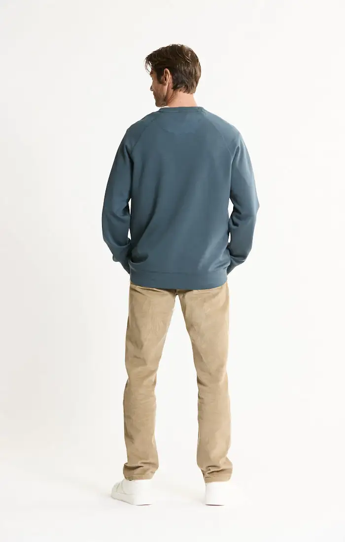 Performance Micro Stripe Knit Raglan Crewneck