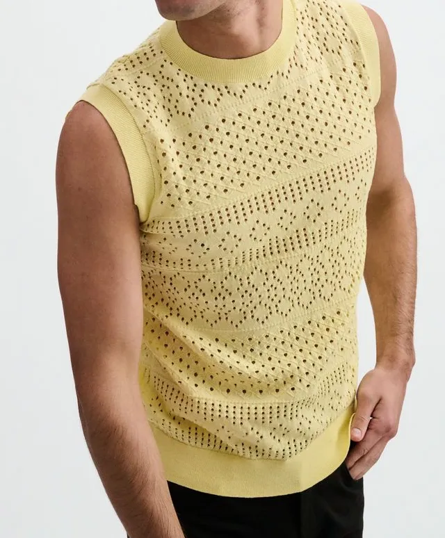 Adaptive Pointelle Knit Vest