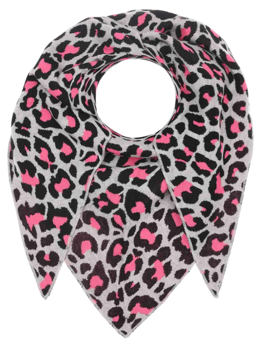 Classic Lightweight Cotton Wool Leopard Pattern Fashion Scarf