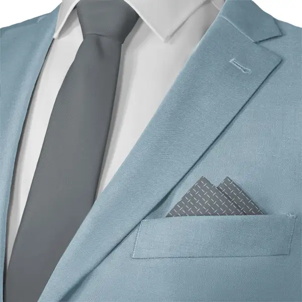 Formal Elevated Geometric Textured Pocket Square