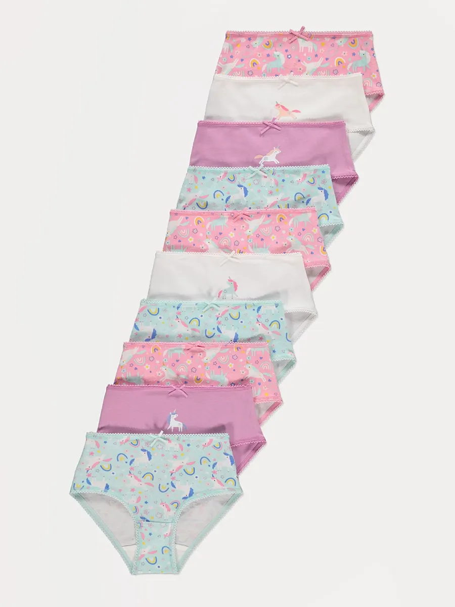 Unicorn Rainbow Briefs 10 Pack