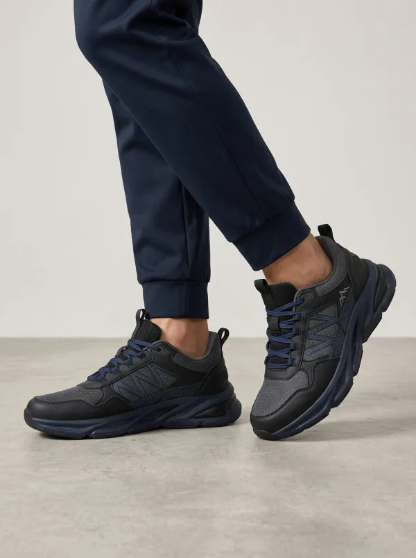 Men's Navy Outdoor Mountain Graphic Athletic Sneakers