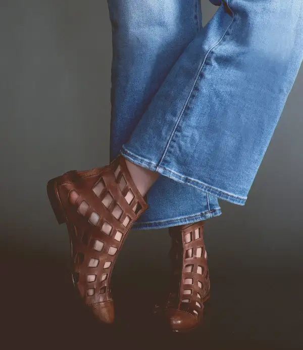 Cap-Toe Back-Zip Ankle Boots