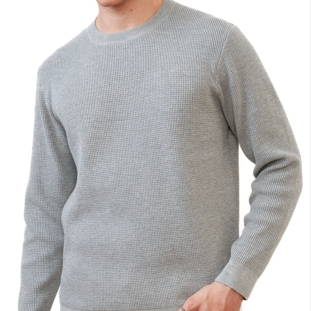 Classic Regular Fit Ribbed Crew Neck Sweater