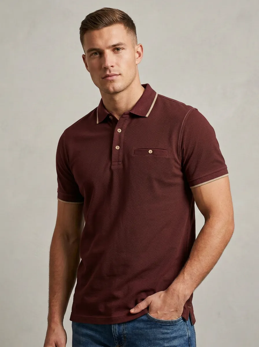 Women's Everyday Pocket Contrast-Trim Polo Shirt