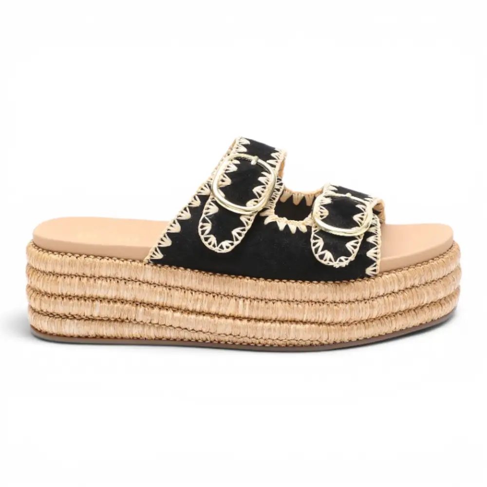 Heidi Double Buckle Boho Platform Sandal