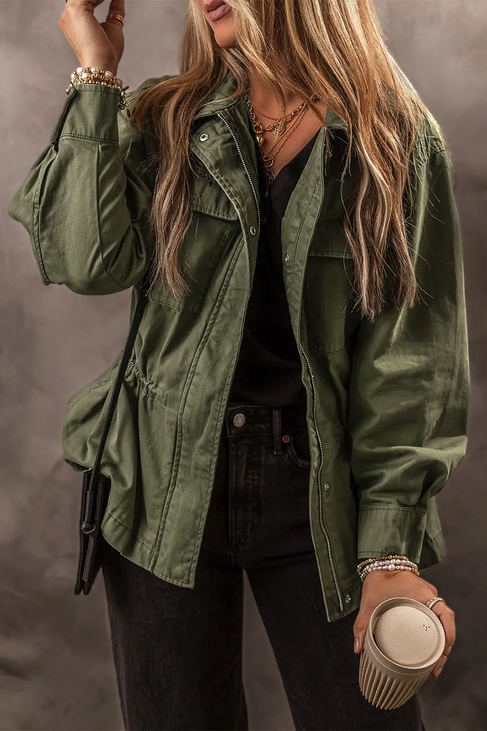 Zip-Up Cotton Jacket