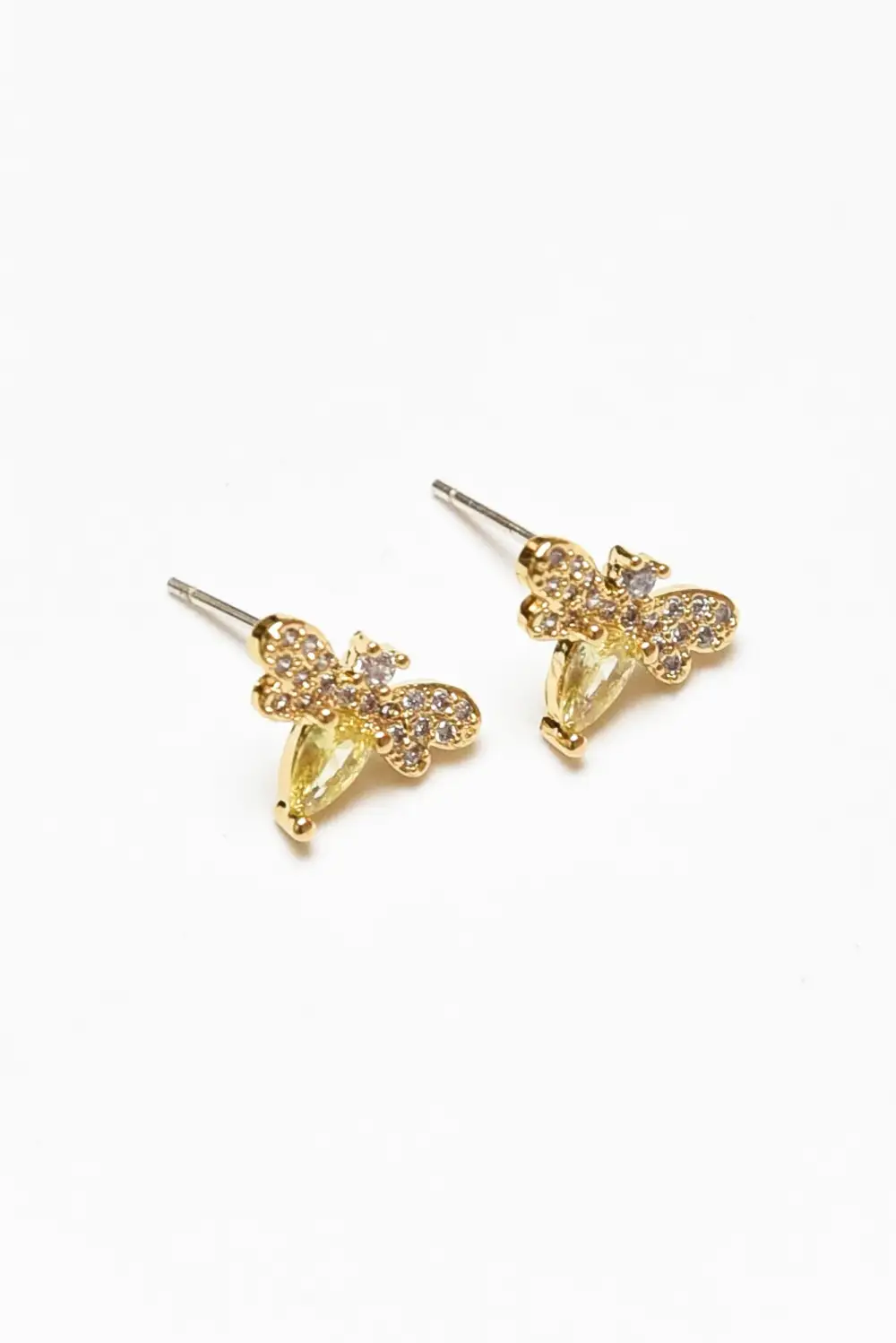 Bee Stud Drop Earrings