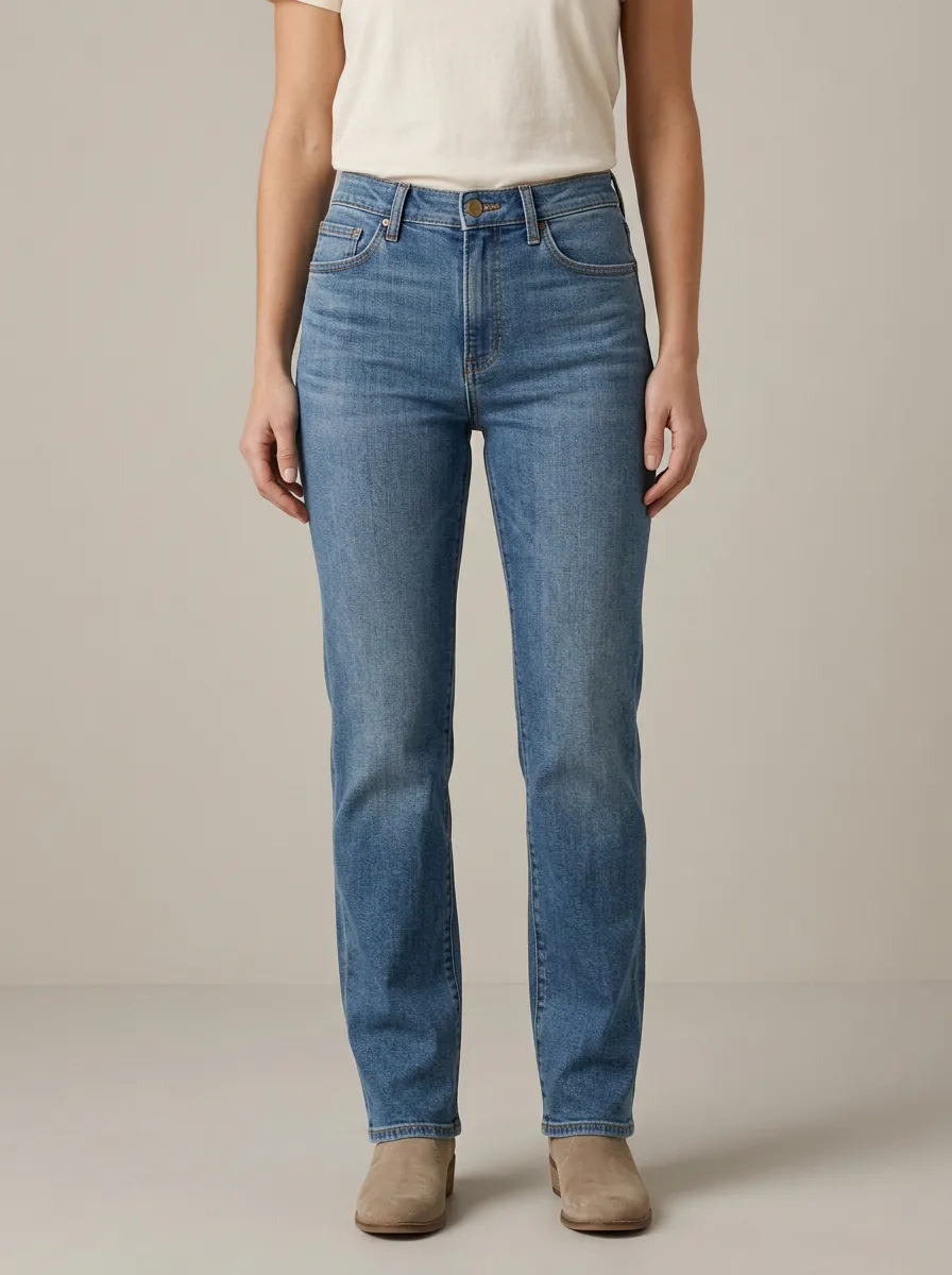 High-Rise Denim Denim Jeans