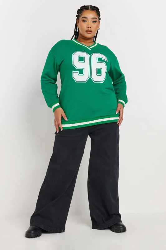 Green '96' Varsity Sweatshirt detail 1