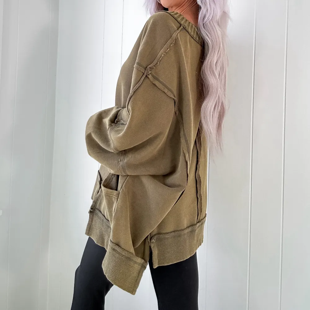 Oversized Velvet Sweatshirt