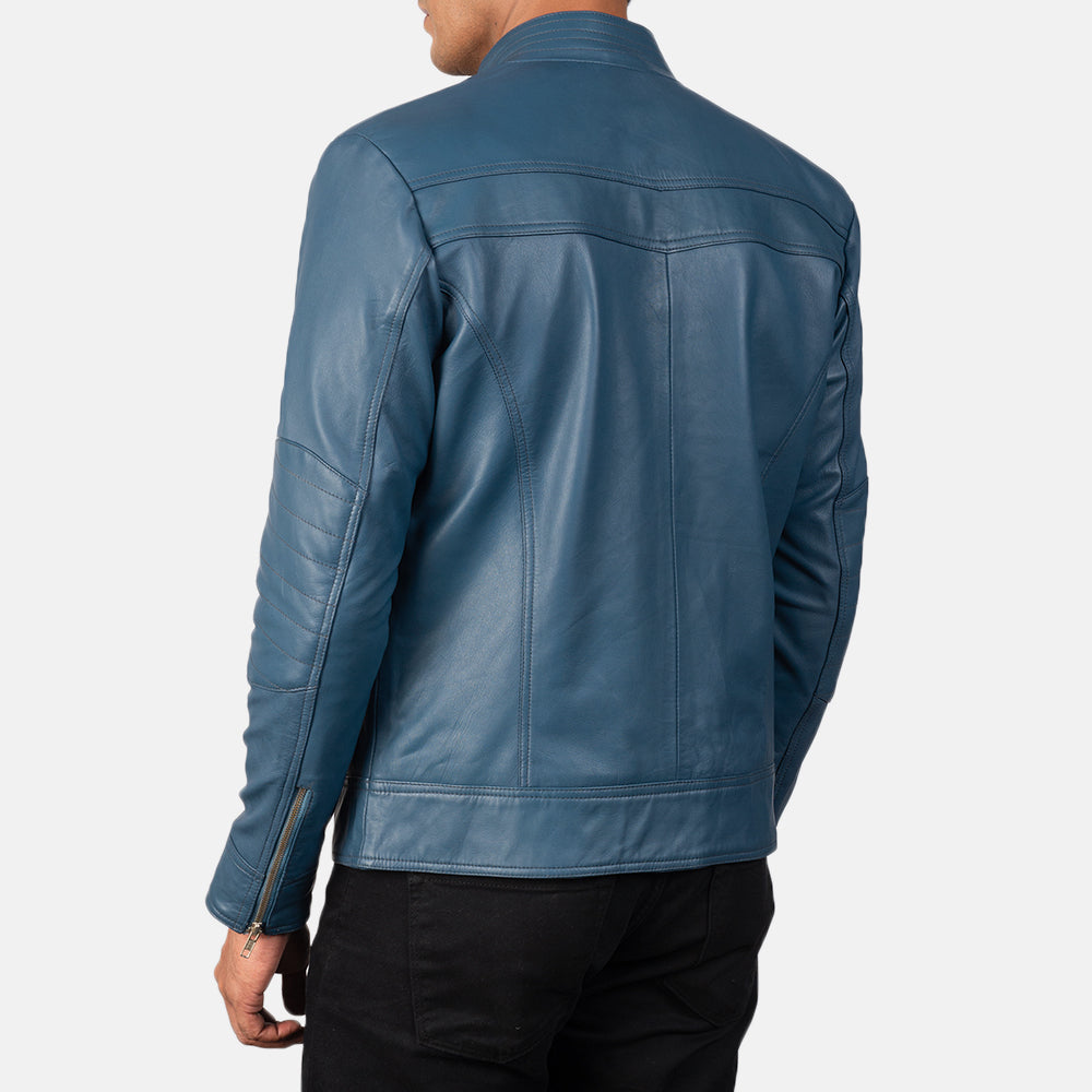 Men's Rugged Workwear Biker Leather Jacket