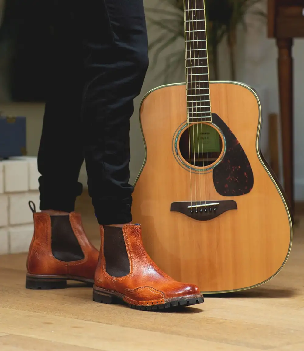 Lug-Sole Streamlined Chelsea Boots