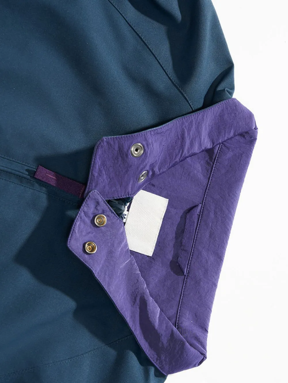 Wind Resistant Stand Collar Color Block Outdoor Utility Jacket