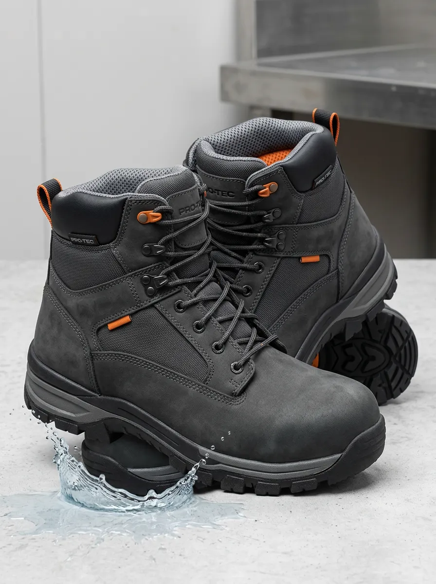 Easy-Fit Style Men' Waterproof Work Boots