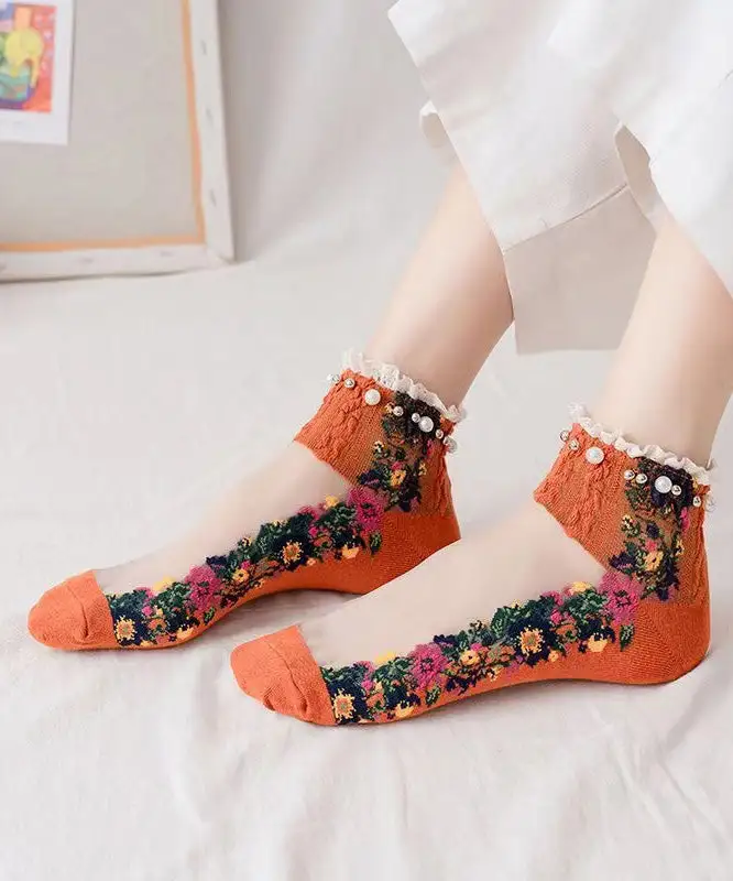 Japanese Korean Pearl Socks