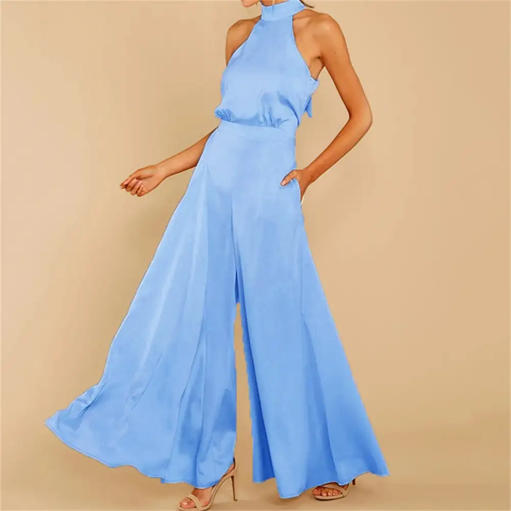 Chic Elegant Satin Jumpsuit