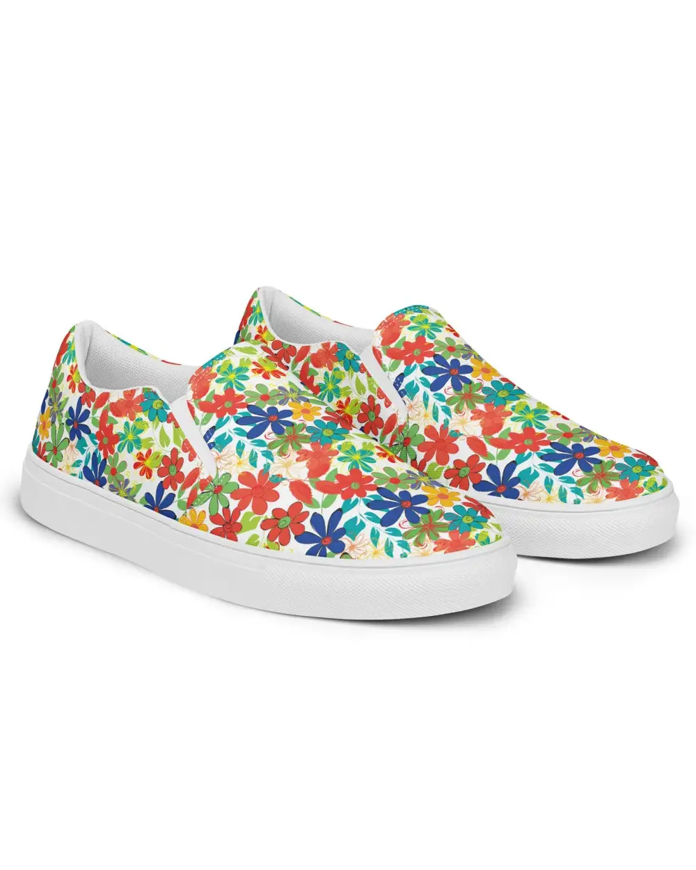 Artistic Floral Slip On Shoes