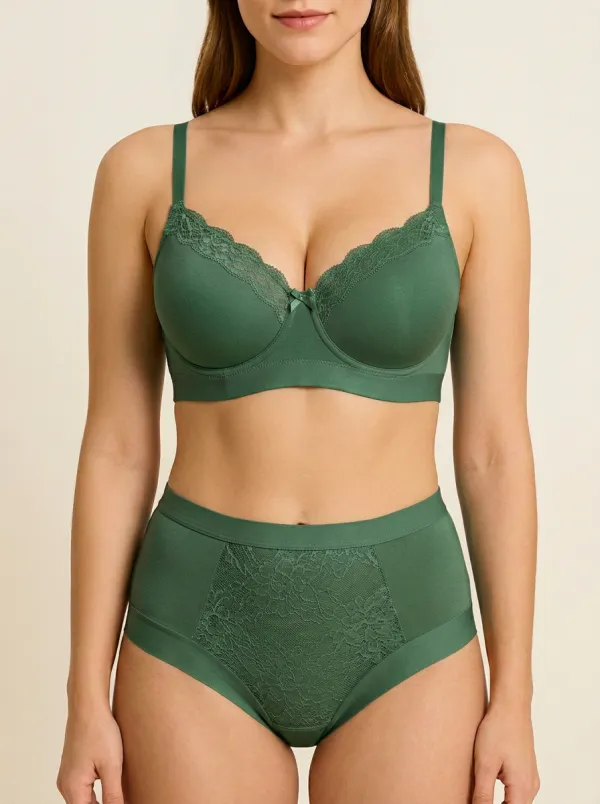 Floral Lace Trimmed Bra Top