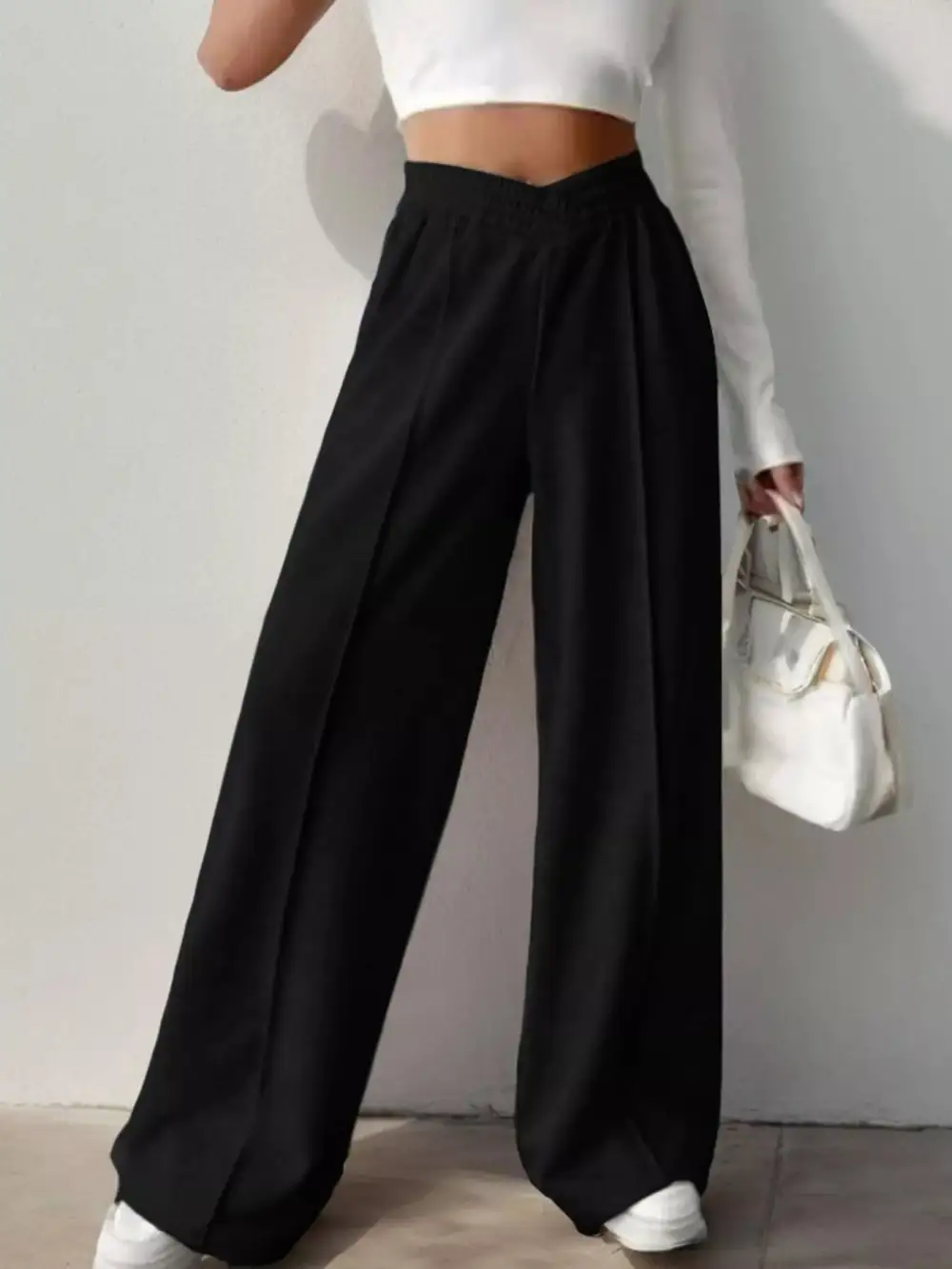 Wide Leg High Waist Everyday Versatile Pants