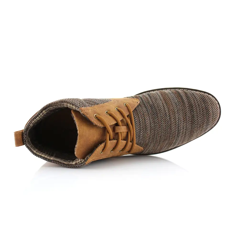Rugged Faux-Suede Suede Faux-Leather Chukka Boots