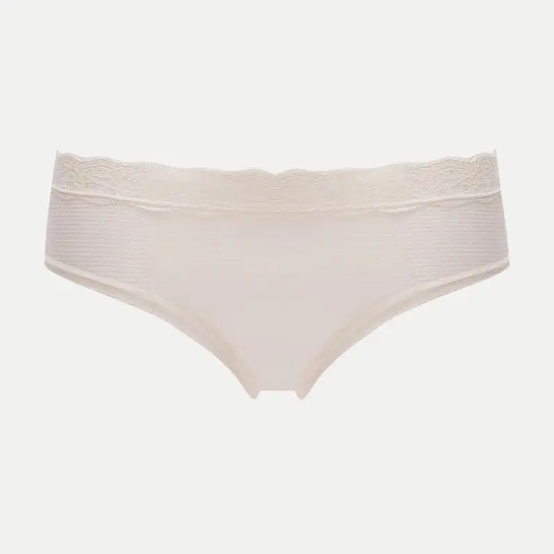 Women's Low Rise Seamless Floral Lace Mesh Boxer Panty