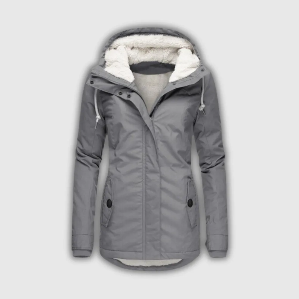 Pleated Hooded Tailored Coat