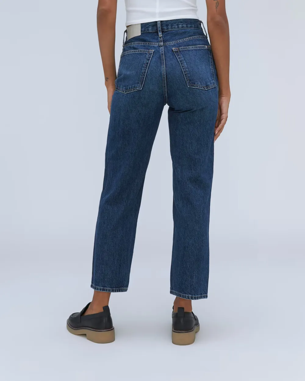 Washed High-Waisted Jeans