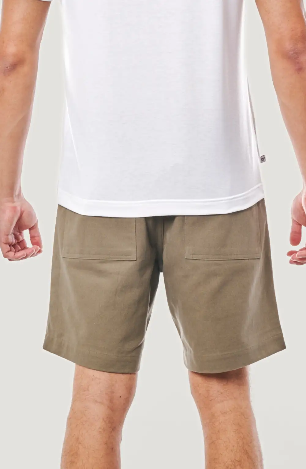Men's Structured Cotton Twill Zip Fly Shorts