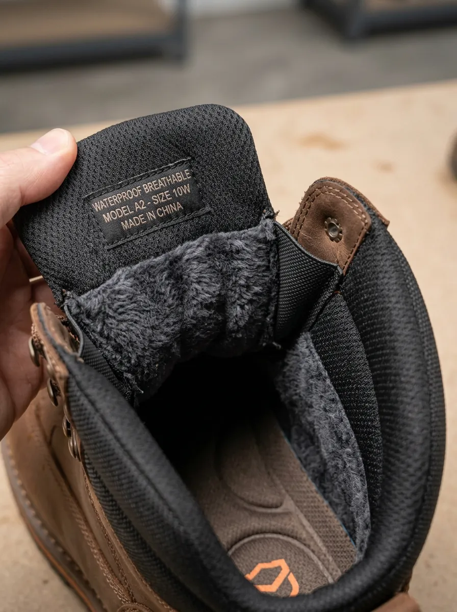 Workshop Leather-Look Men's Waterproof Work Boots