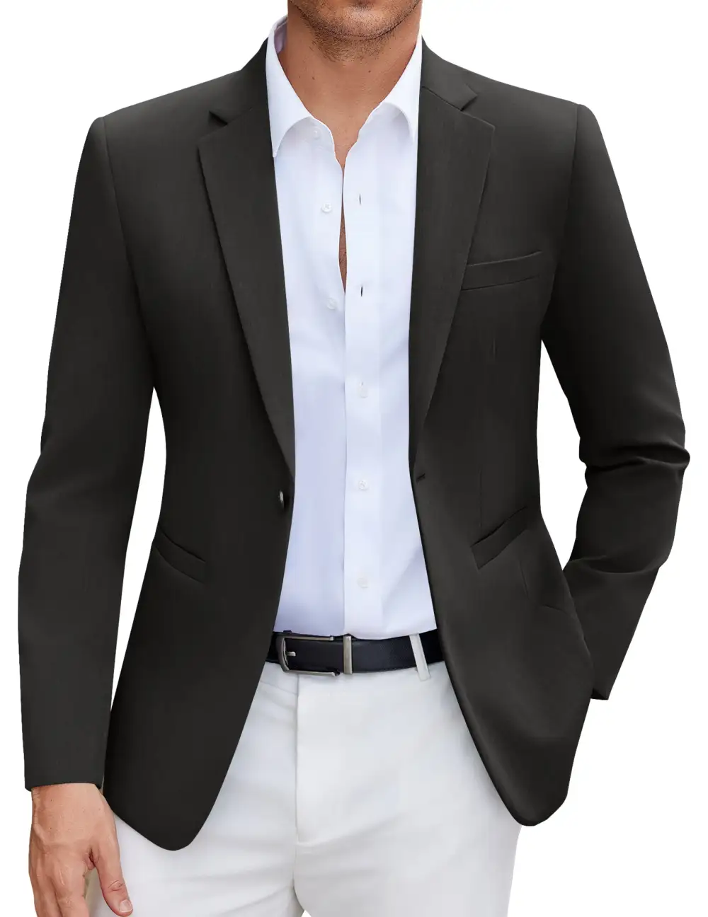 Soft Structure Sharp Lapel Blazer Jacket