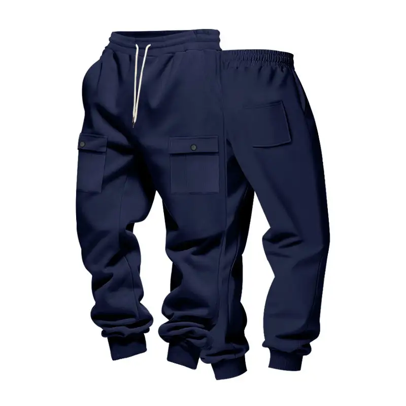 Men's Cargo Joggers Pockets Waistband Cargo Pants