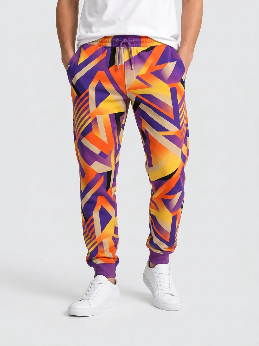 Men's Abstract Geometric Streetwear Print Streetwear Joggers