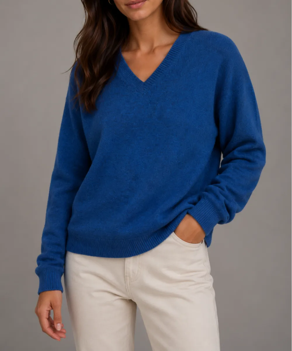 Classic Merino Cashmere V Neck Pullover