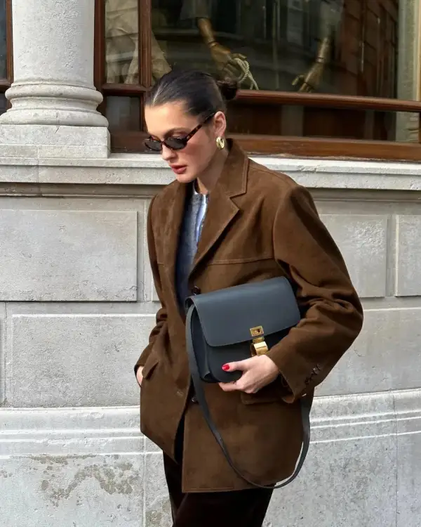  Tailored Suede Blazer