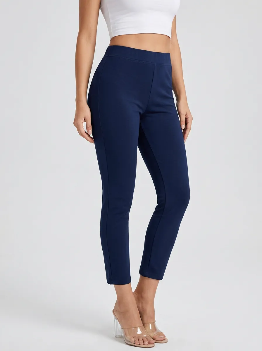 Casual-Ready High-Stretch Mid-Rise Stretch Pants