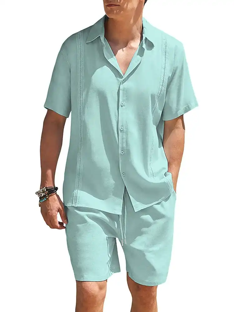 Beach Guayabera Linen Set