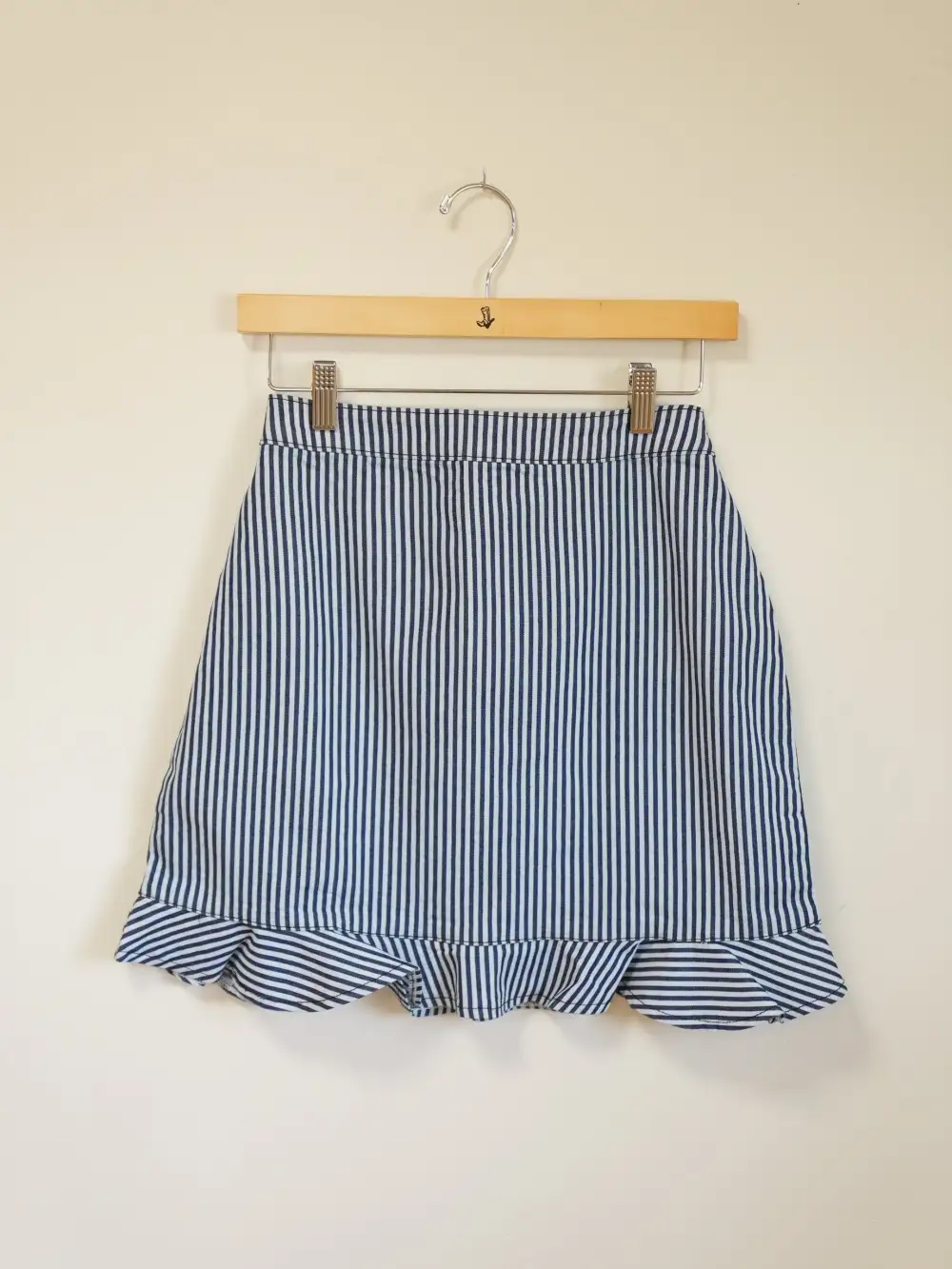 Striped Ruffle Hem Skirt