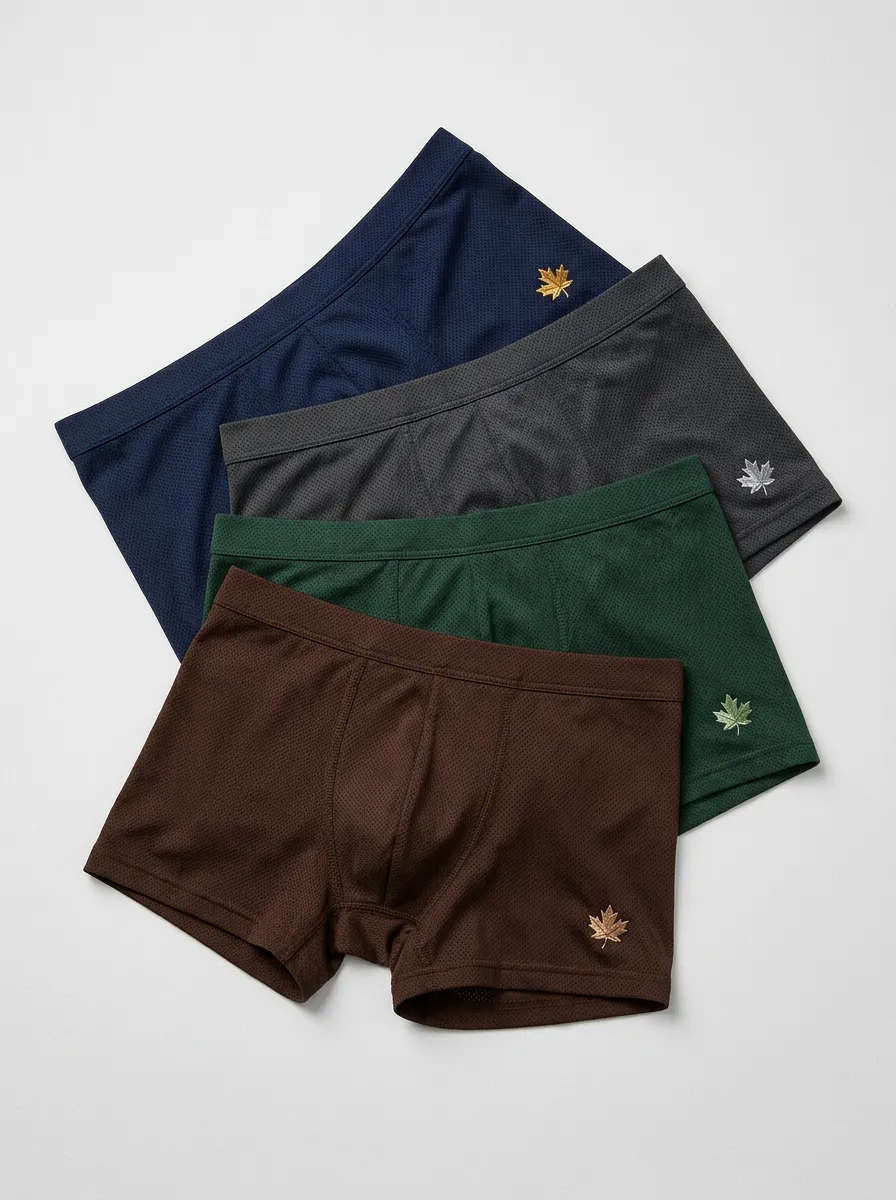 Men's Mesh-Texture Tonal-Waistband 4-Pack Boxer Briefs