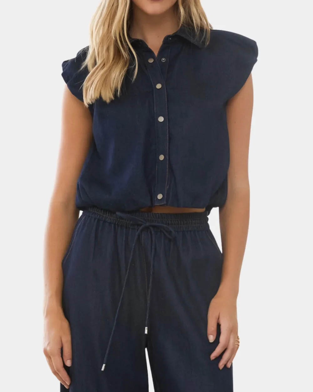 Bubble Hem Padded Top Sets