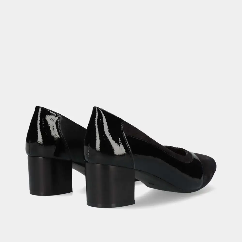 Classic Patent Effect Cushioned Insole Comfort Pumps
