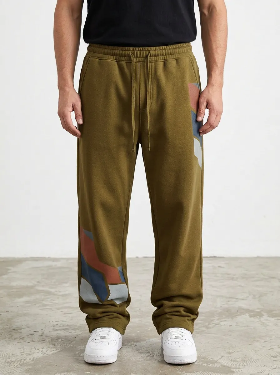 Relaxed Sweatpants Geometric Men's Sweatpants