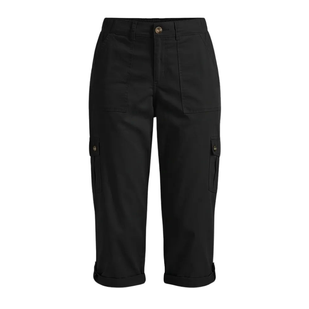 Comfortable Stretch Capri with Pockets Pants