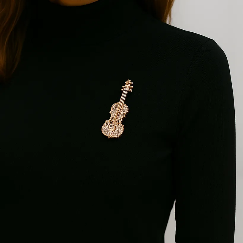 Minimal Steel Clothing Brooch