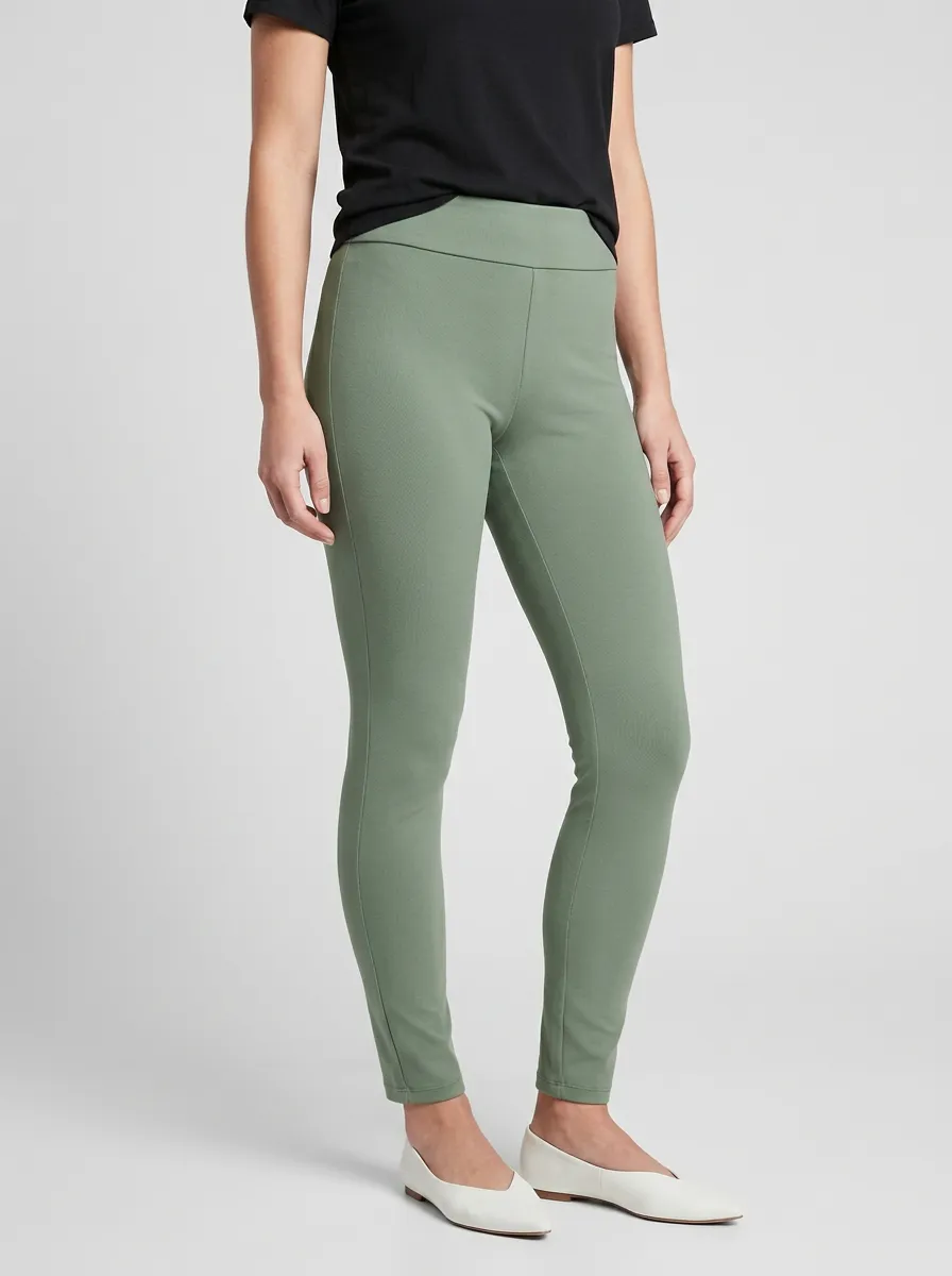 Relaxed Mid-Rise Women's Stretch Mid-Rise Pants