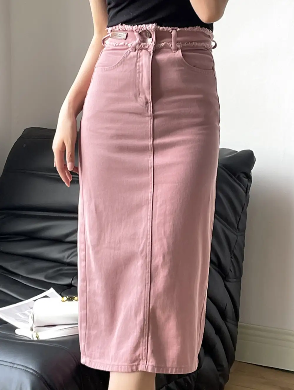 Slit Midi Skirt