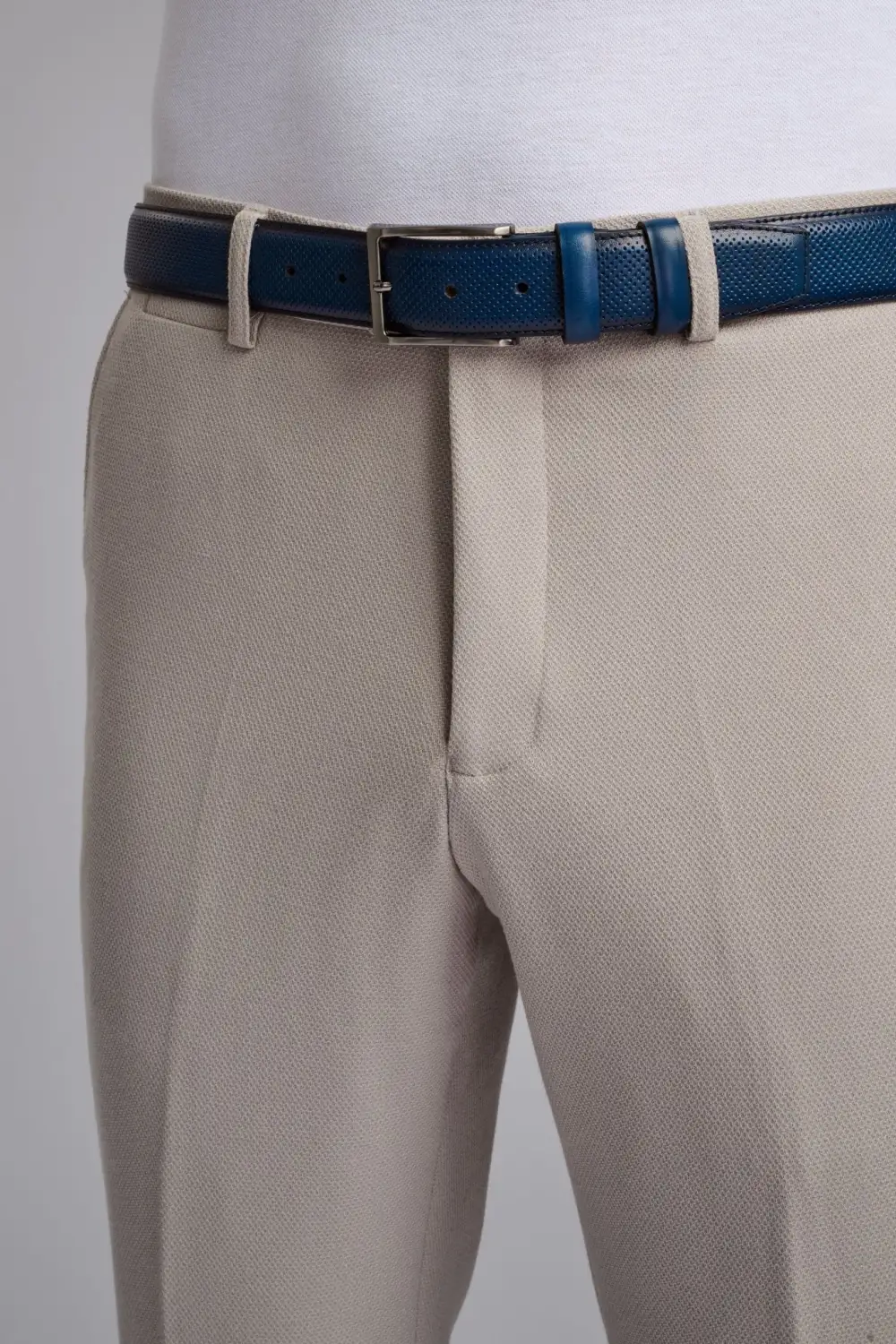 Modern Textured Leather Buckle Detail Waist Belt