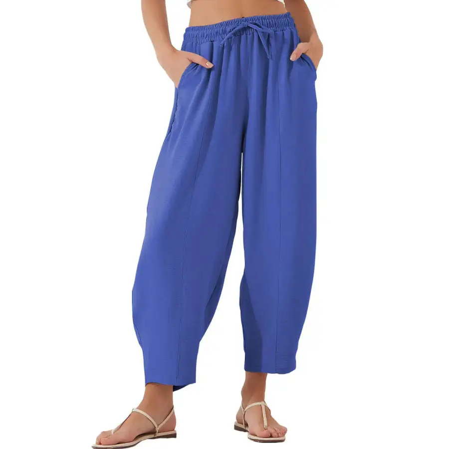 Full Size Drawstring Cropped Jogger Pants Plus Size