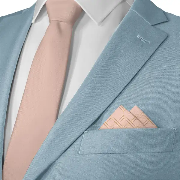 Smart Graceful Art Deco Geometric Pocket Square